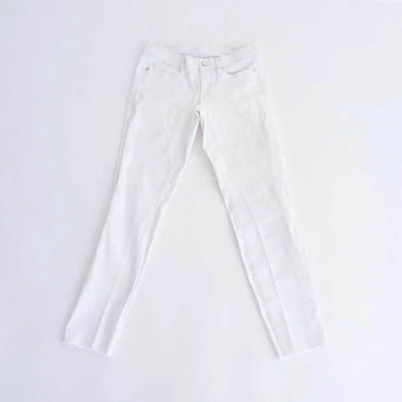 Lilly Pulitzer  South Ocean White Skinny Denim Jeans Size 8 - Picture 1 of 13